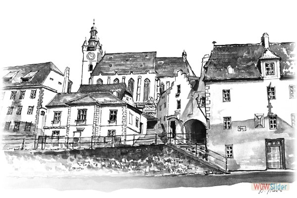 Piaristenkirche - Krems - Annegrafik